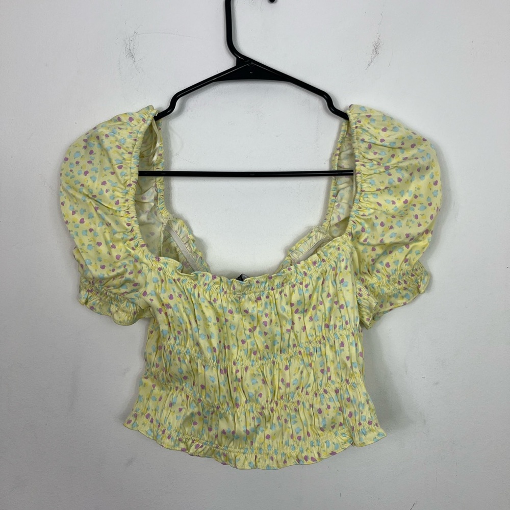 Zara Satin Balloon Sleeve Crop Top Sz XS‎ - Picture 6 of 8